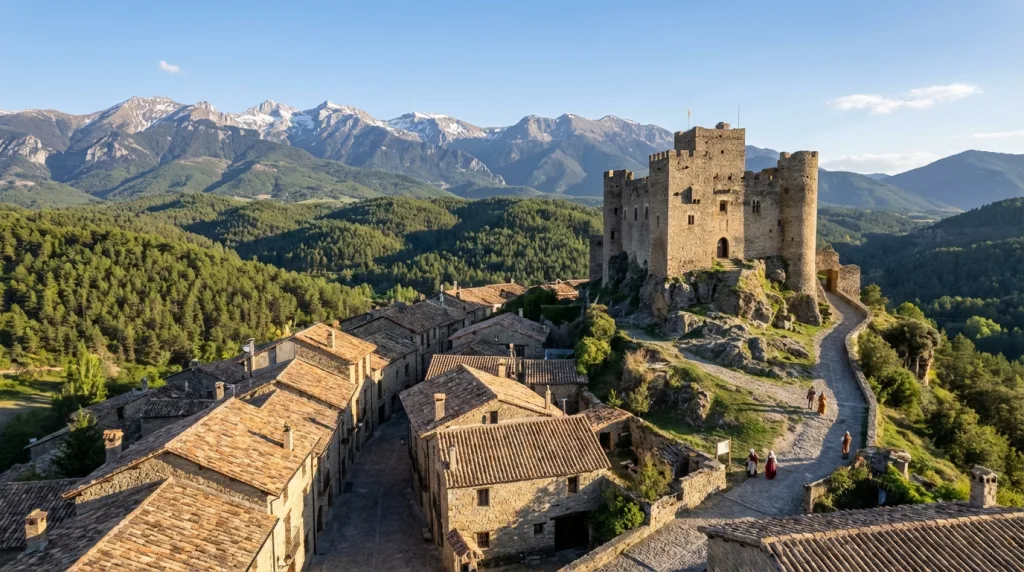 découvrez aínsa, un trésor médiéval niché au cœur des pyrénées aragonaises, avec ses ruelles pittoresques, son château emblématique et son patrimoine historique unique.